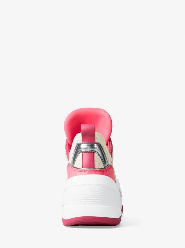 Michael Kors Olympia Mixed-Media Trainer 4