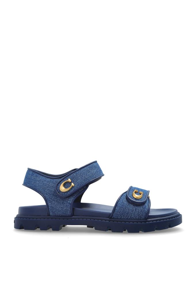 【COACH】Women's Heritage Hardware Thong Sandals COACH Women's Heritage Hardware Thong Sandals - Macy's