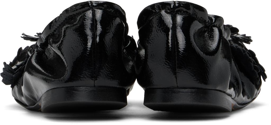 CECILIE BAHNSEN Black Orbella Ballerina Flats