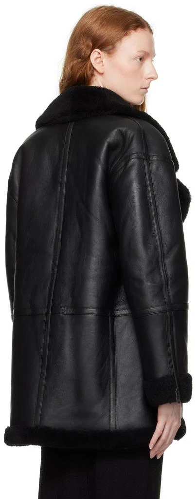 CAMILLA AND MARC Black Delano Shearling Jacket 3