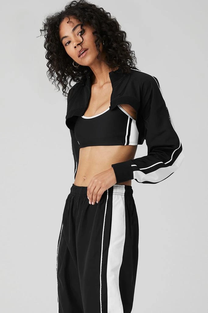 Alo Racetrack Shrug - Black/White 3