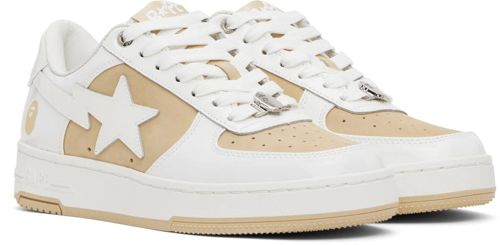 Bape White & Beige BAPE STA #6 Sneakers 4