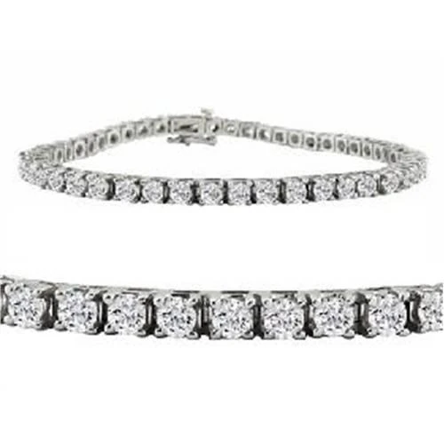 Pompeii3 8 TCW 14k White Gold Round Diamond Tennis Bracelet 1