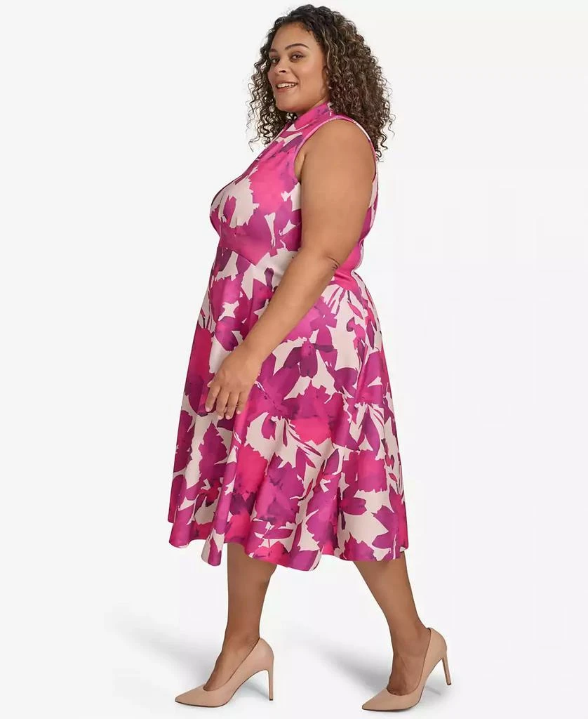 Calvin Klein Plus Size Floral-Print Fit & Flare Dress 2