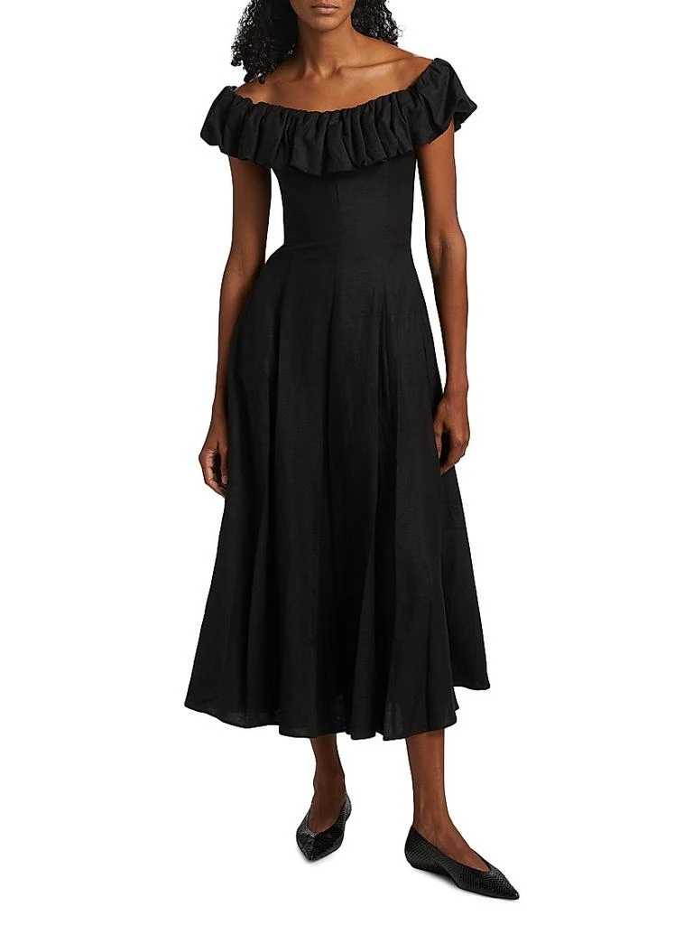 Nicholas the Label Yara Puff Off-the-Shoulder A-Line Maxi Dress 3