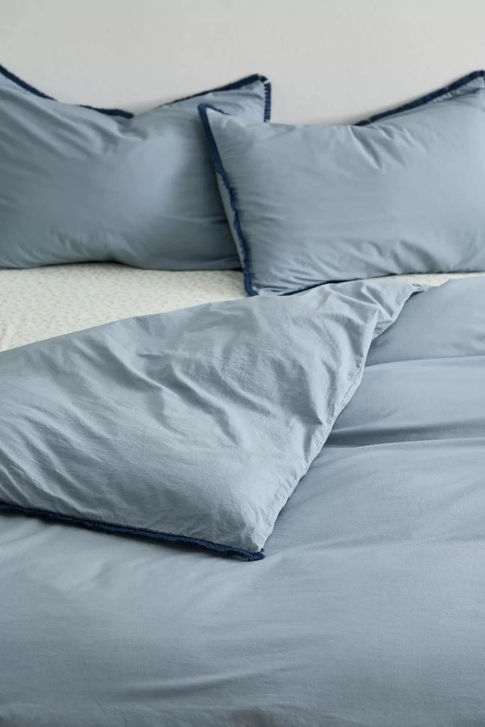 Urban Outfitters Breezy Cotton Percale Tassel Duvet Cover 1