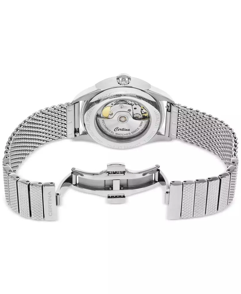Certina Men's Swiss Automatic DS-1 Stainless Steel Bracelet Mesh Bracelet & Brown Leather Strap Watch 40mm Gift Set 4