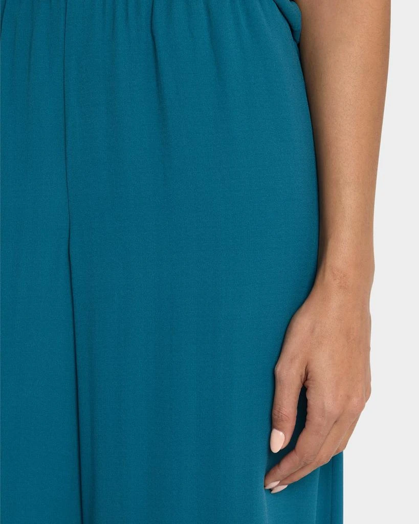 Eileen Fisher Cropped Wide-Leg Silk Georgette Crepe Pants 5