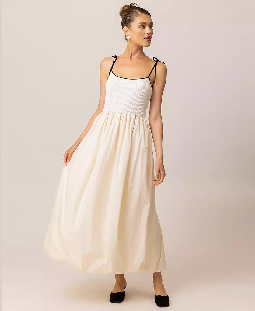 Line & Dot Women's Jules Mixed-Media Maxi Dress