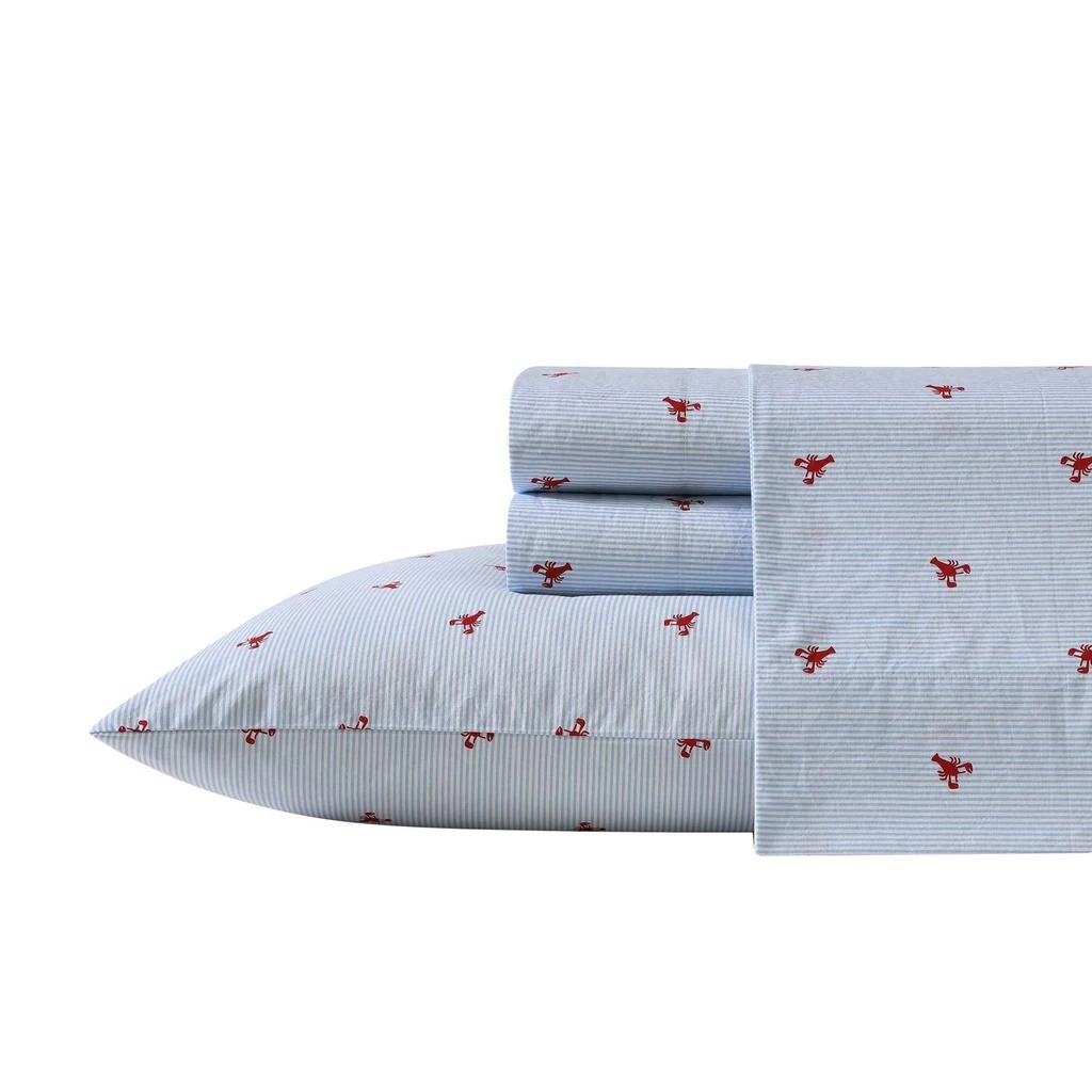 Nautica Lobster Walk Blue Queen Sheet Set 1