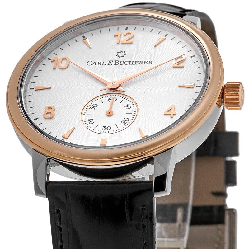 Carl F. Bucherer Adamavi Hand Wind Silver Dial Alligator Leather Strap Men's Watch 00.10316.07.26.01