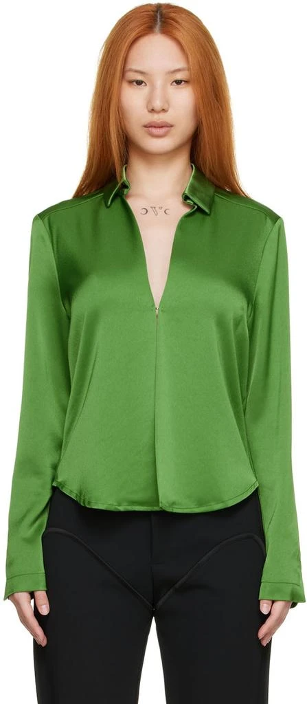 Paris Georgia Green Triacetate Shirt 1