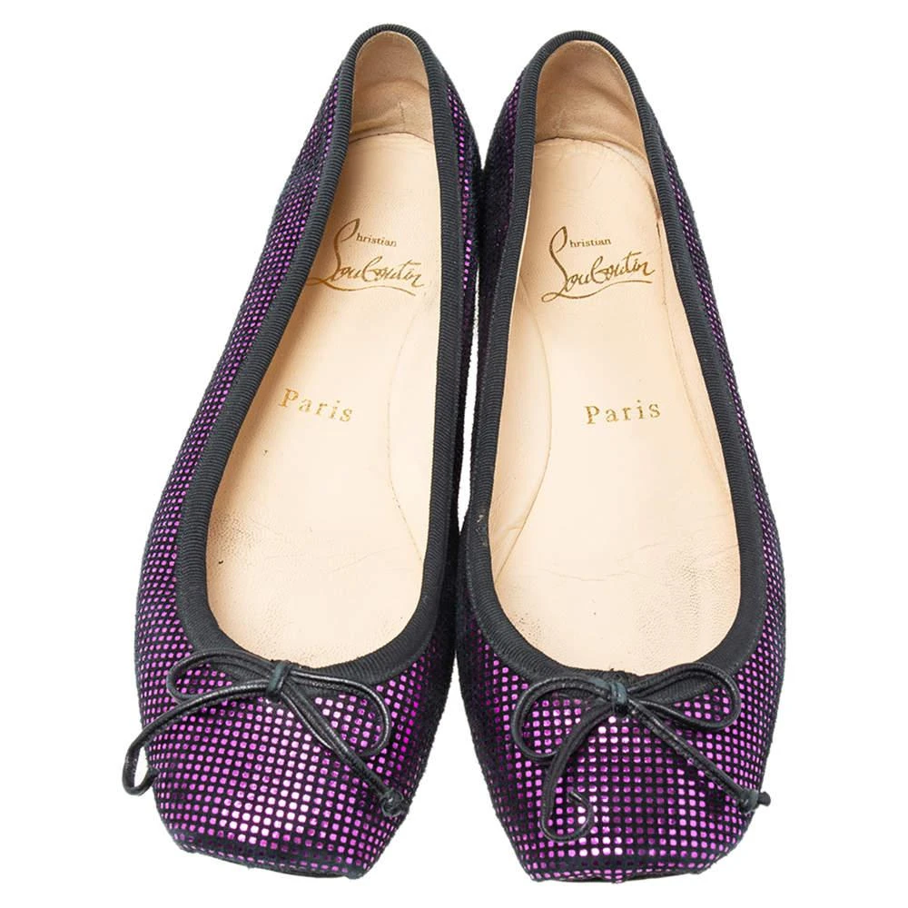 Christian Louboutin Christian Louboutin Purple/Black Suede Rosella Ballet Flats Size 37 3