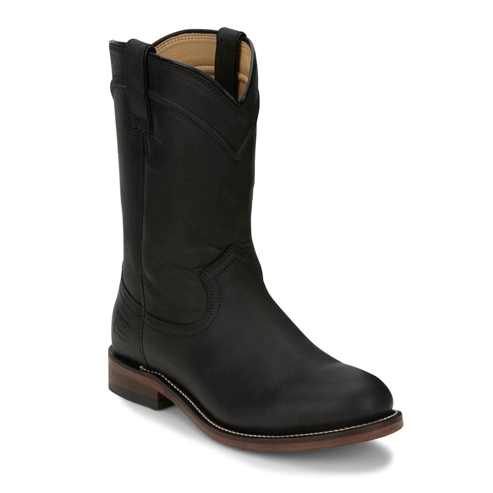 Justin Boots Braswell 10 Inch Round Toe Pull On Cowboy Boots