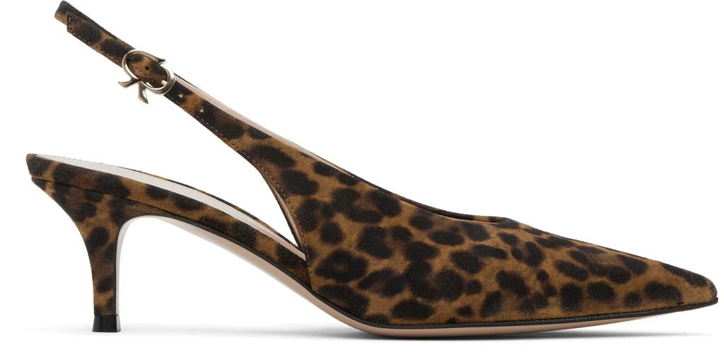 Gianvito Rossi Brown 
Black Robbie Sling 55 Heels 1