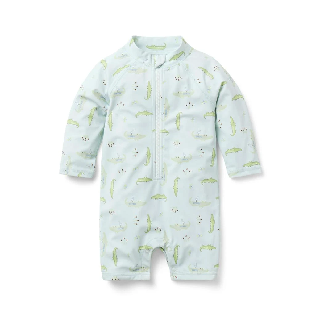 Janie and Jack Gator Print Swim One-Piece (infant) 1