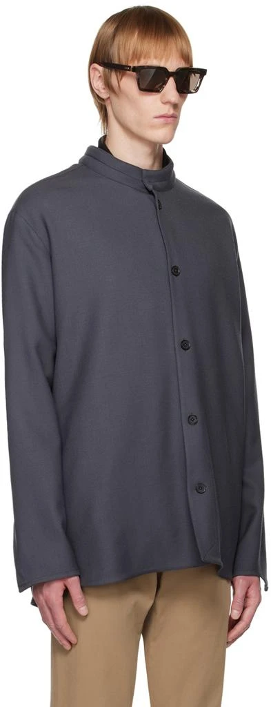 Zegna Gray Insulated Collar Shirt 2
