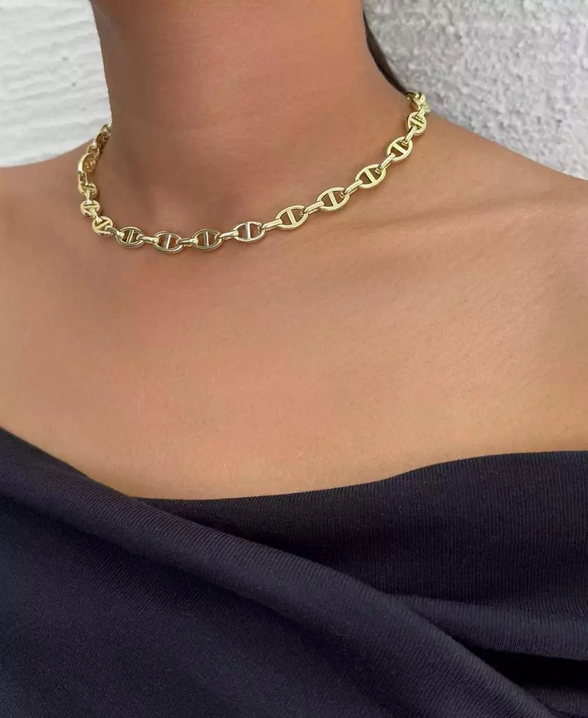 ADORNIA Gold Mariner Link Chain Necklace 5