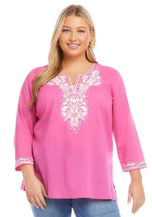 Karen Kane Kane Plus Size Embroidered Tunic Top 1
