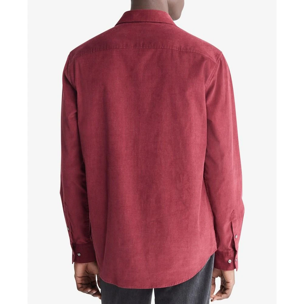 Calvin Klein Men's Regular-Fit Solid Button-Down Corduroy Shirt 2