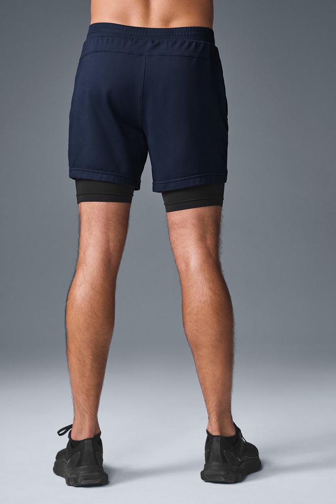 Alo Conquer React 2-In-1 Performance Short - Navy/Black