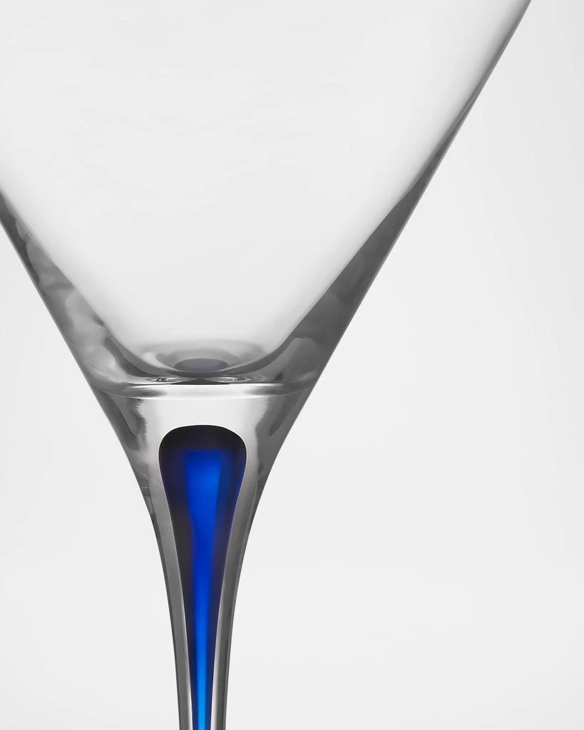 Orrefors Intermezzo Blue Martini Glasses, Set of 2 3