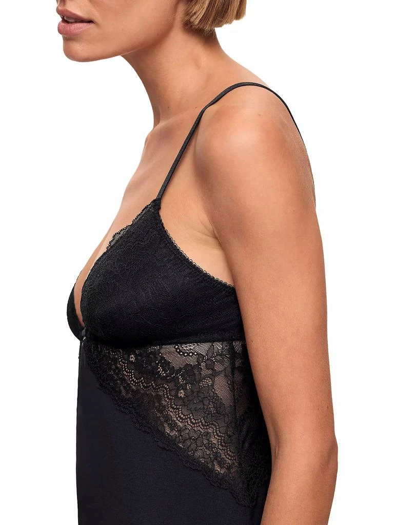 Eberjey ​Satin & Lace Cut-Out Back Chemise 4