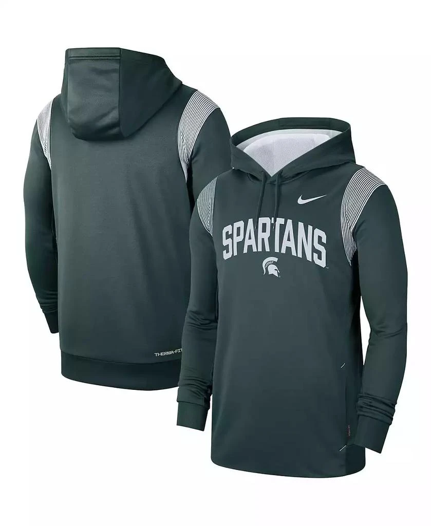 NIKE Men's Green Michigan State Spartans 2022 Game Day Sideline Performance Pullover Hoodie 1