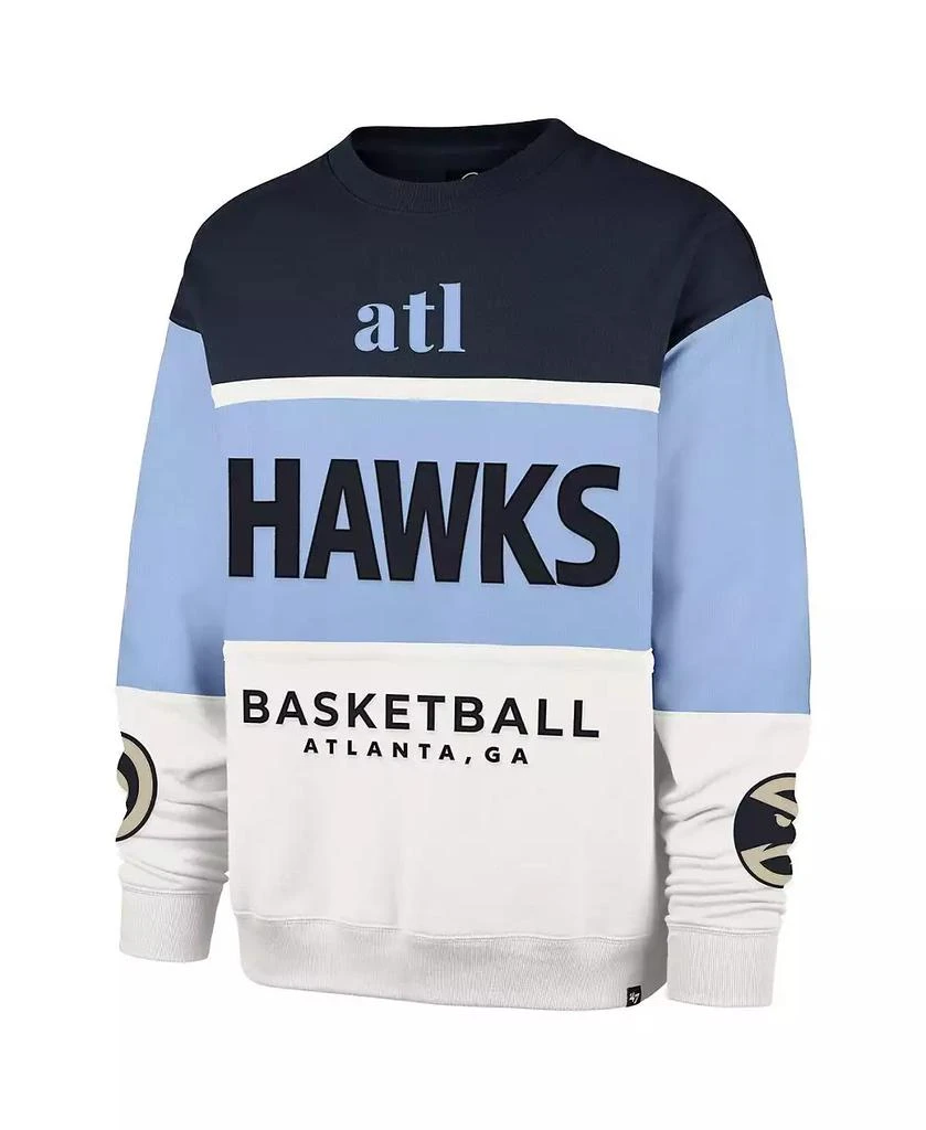 '47 Brand Men's and Women's Light Blue Atlanta Hawks 2024/25 City Edition On Five Maximalist Pullover Sweatshirt 2