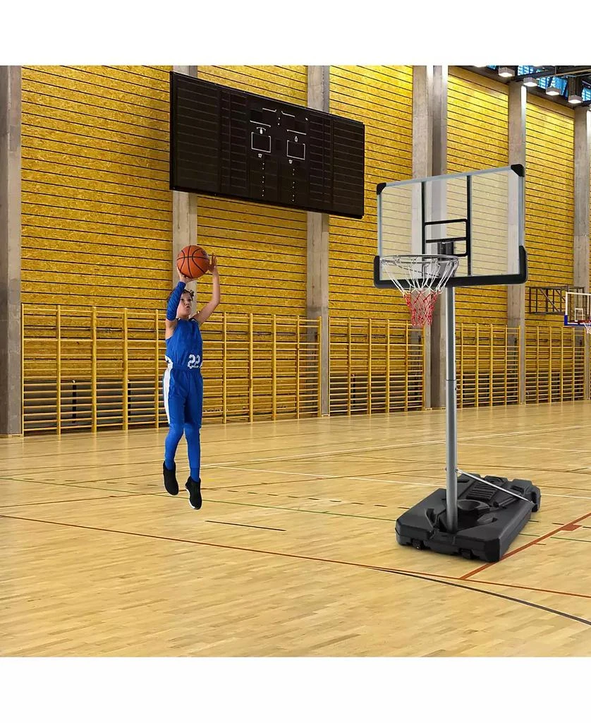 GIVIMO Basketball Hoop with 5.4-6.6FT Adjustable Height and 50 Inch Backboard-Black 3