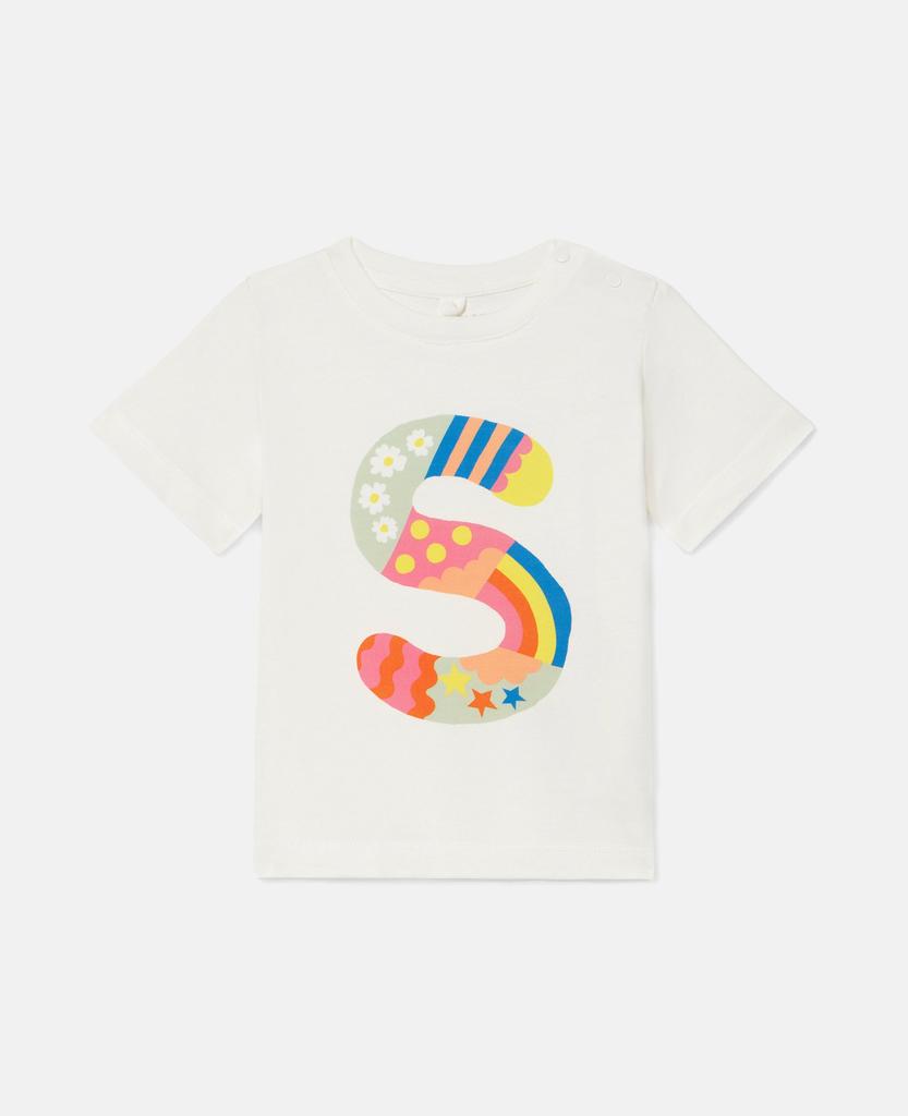 Stella McCartney Stella McCartney - 'S' Patchwork Monogram T-Shirt, White, Size: 12m