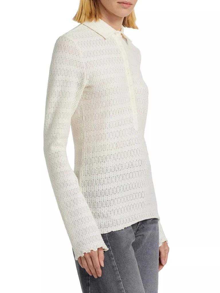 Rag & Bone Julia Pointelle-Knit Polo 4