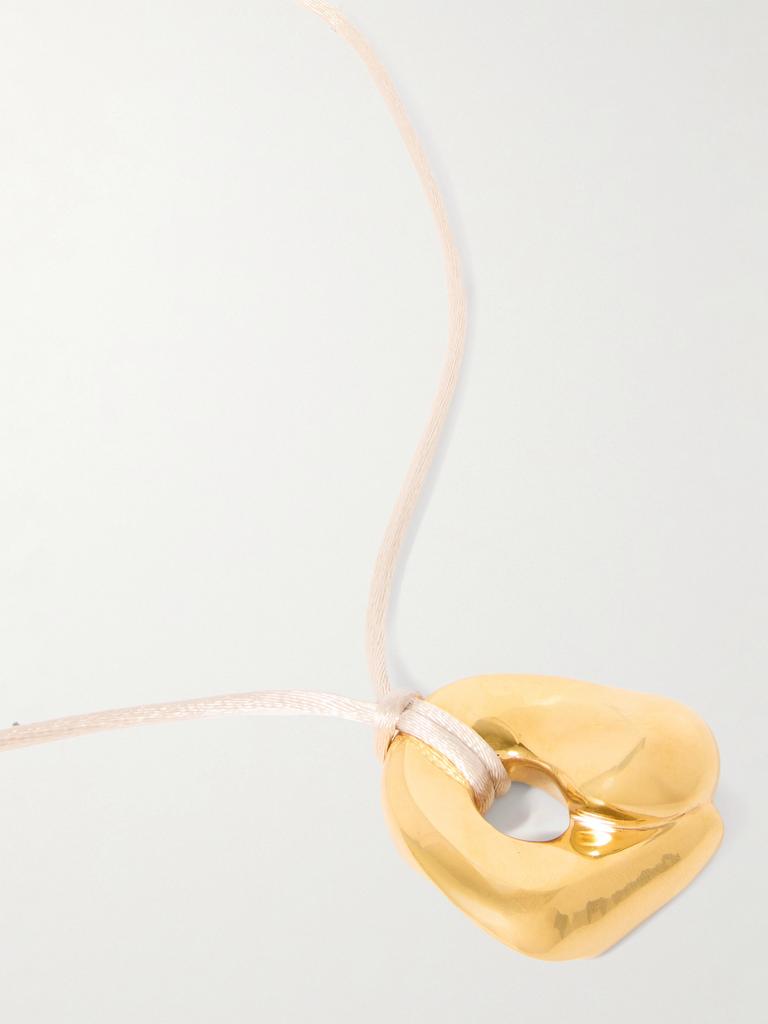 AGMES X Simone Bodmer-turner “gertrude” 镀回收黄金纯银编绳项链