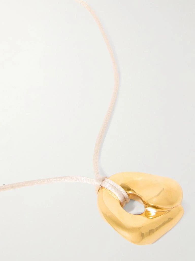 AGMES X Simone Bodmer-turner “gertrude” 镀回收黄金纯银编绳项链 1