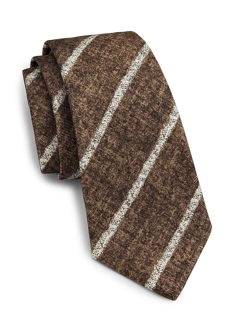 Kiton Melange Stripe Silk Tie