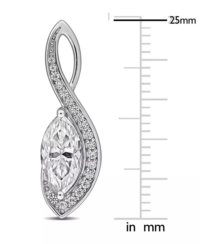 Macy
s Moissanite (2-1/5 ct. t.w.) Drop Earrings in Sterling Silver 2