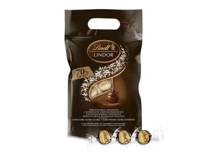 LINDT Lindor Sachet Noir 70% 1Kg 1