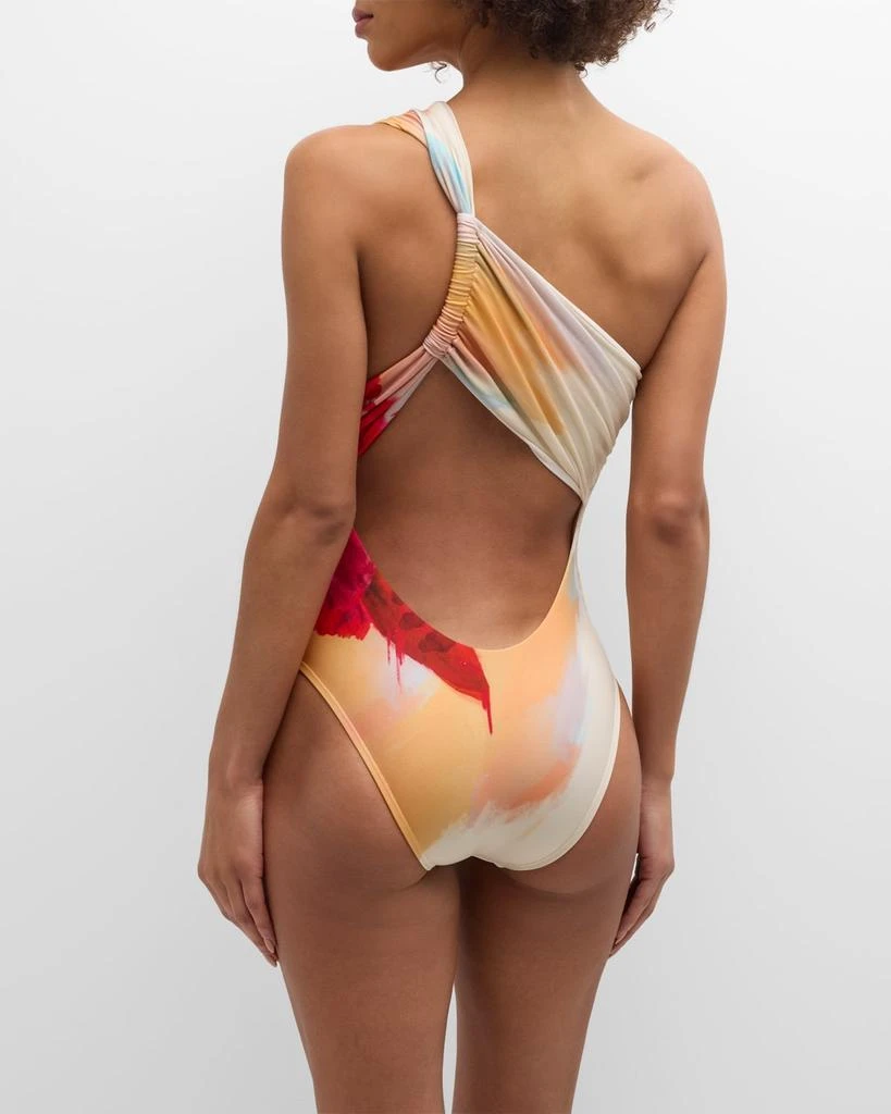 LENNY NIEMEYER Flora Loop One-Shoulder One-Piece Swimsuit 4