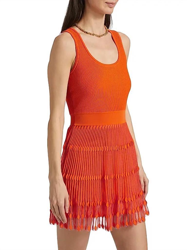 Milly Milly - Sheer Knit Flare Mini Dress