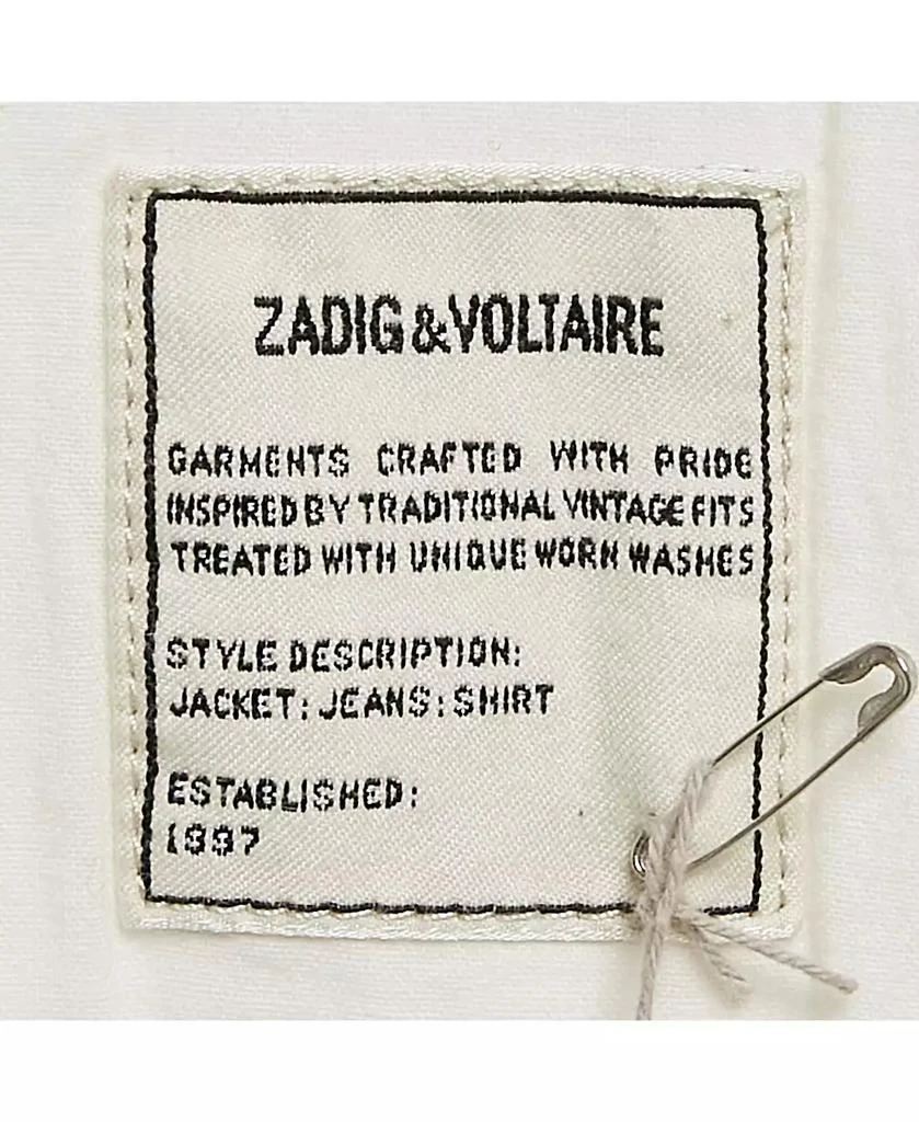 Pre-Owned Zadig 
Voltaire Women
s White Cotton Drill Button Front Kimi Jacket 6