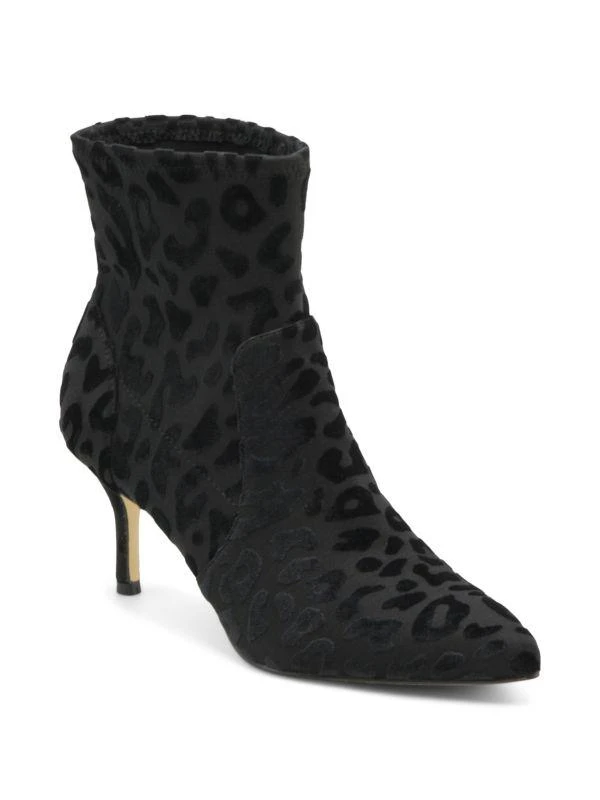 Charles David Arber Leopard-Flocked Heel Sock Booties 5