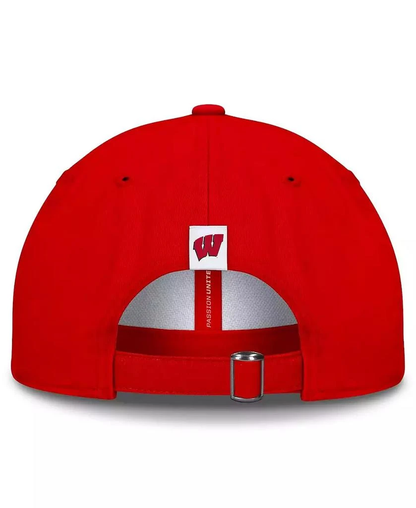 Top of the World Men's White/Red Wisconsin Badgers Weston Adjustable Hat 4