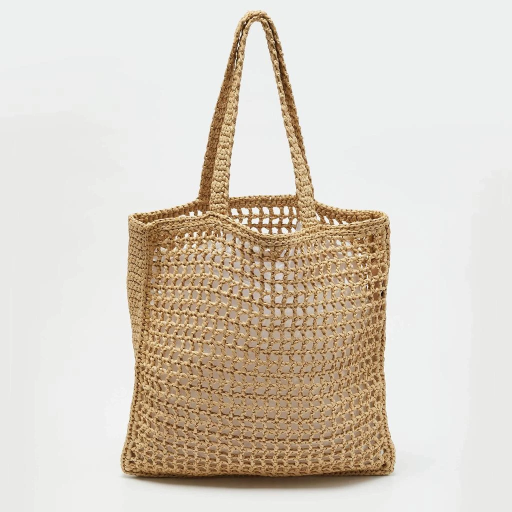 Prada Prada Natural Woven Raffia Beach Tote 4