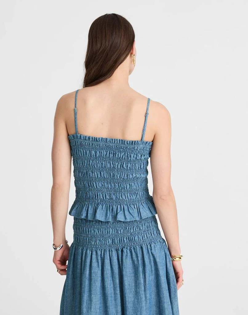 Madewell Denim Smocked Tank 4