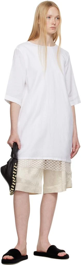 Maria McManus White T-shirt Cocoon Macrame Minidress 4