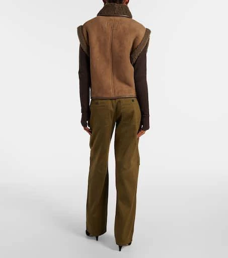 Isabel Marant Alime shearling-trimmed suede vest 3
