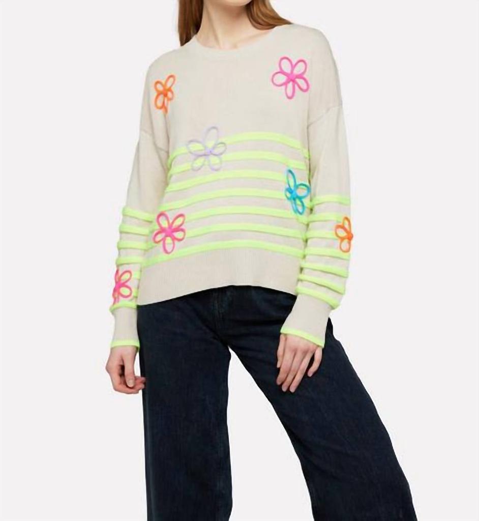 Always Whisper - Stripe Crew Sweater