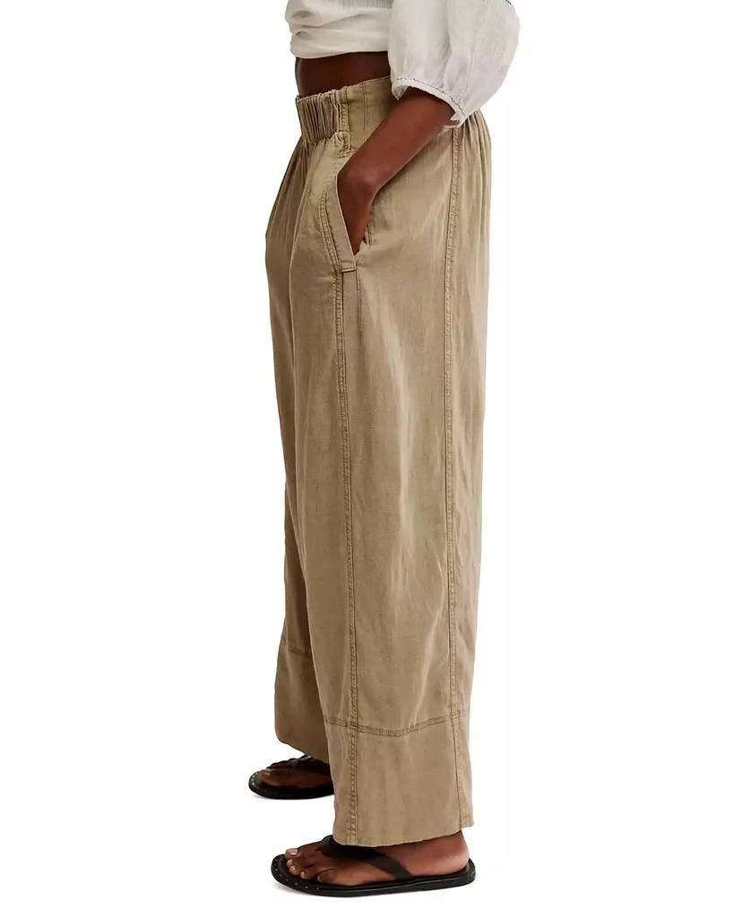 Free People Women's Days End Linen-Blend Pull-On Pants 3