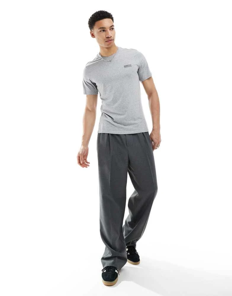 Barbour Barbour International Throttle slim fit logo t-shirt in grey exclusive to ASOS 4