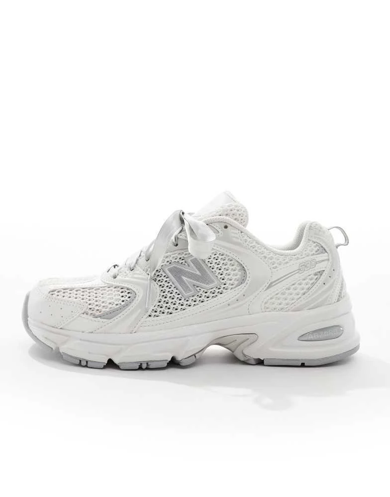 New Balance New Balance 530 trainers with ribbon laces in silver - Exclusive to ASOS 3